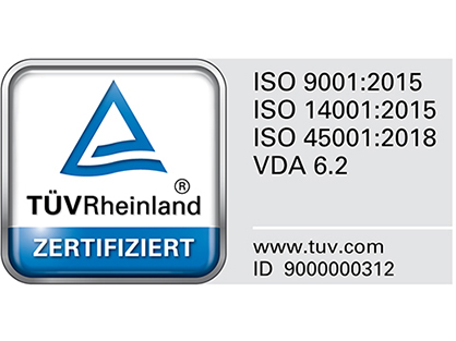 Certificates TUEV Rheinland | Formel D